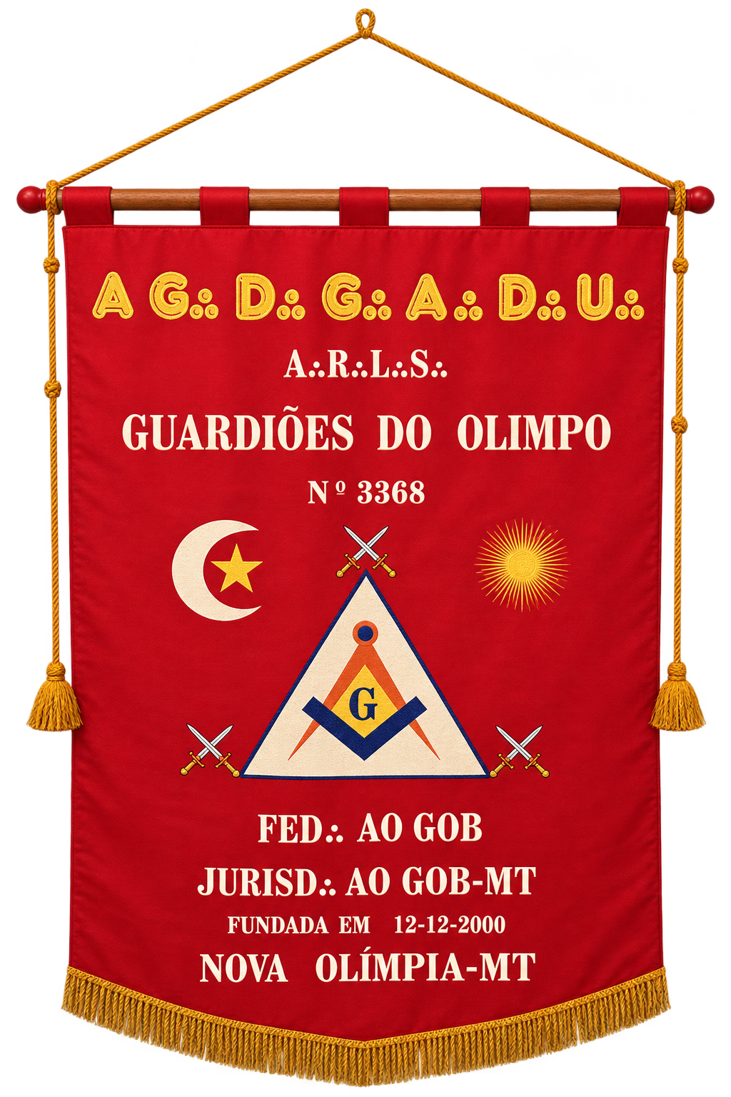 Estandarte da A.R.L.S.  Guardiões do Olimpo