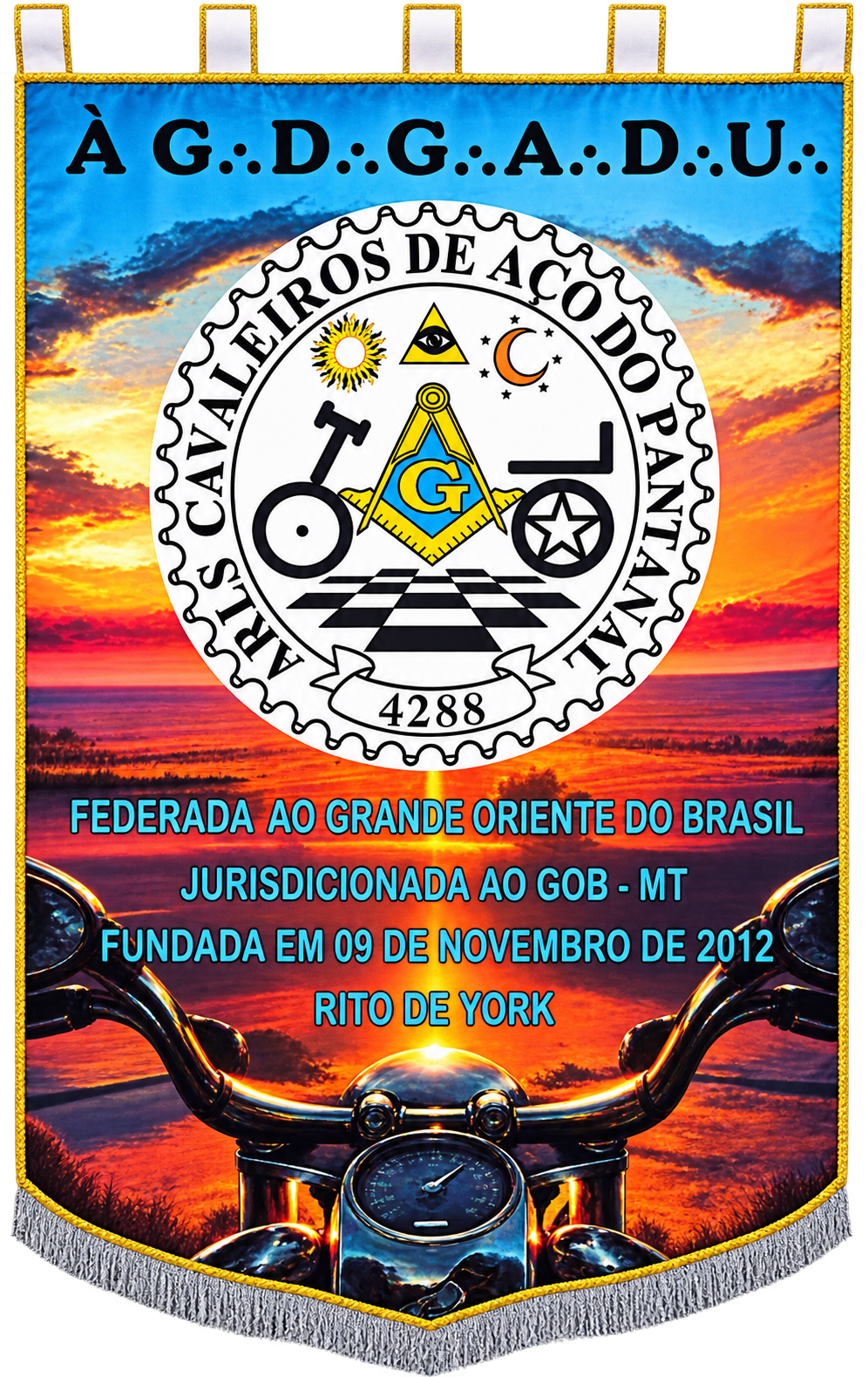 Estandarte da A.R.L.S.  Cavaleiros de Aço Do Pantanal