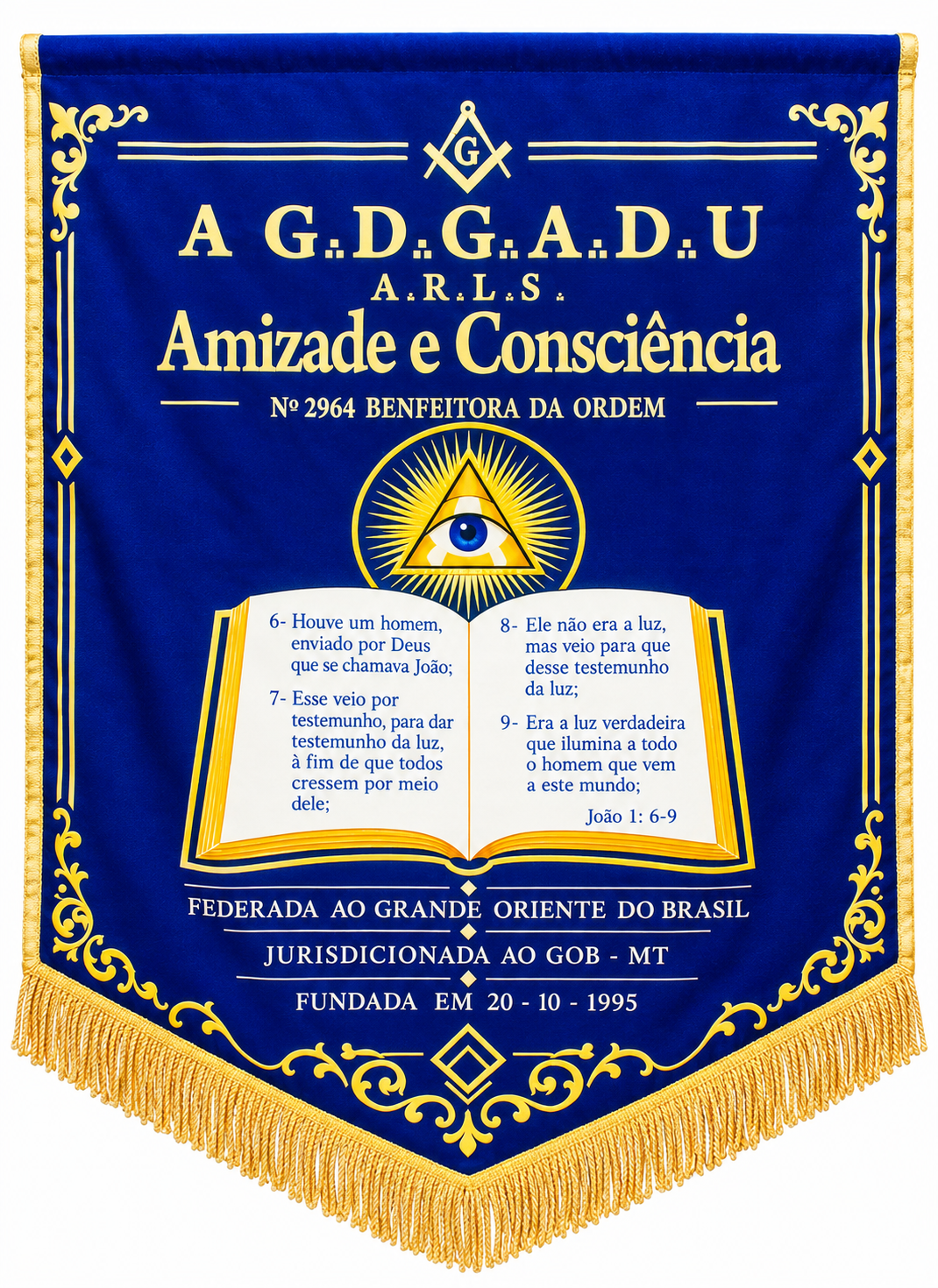Estandarte da A.R.L.S.  Amizade e Consciência