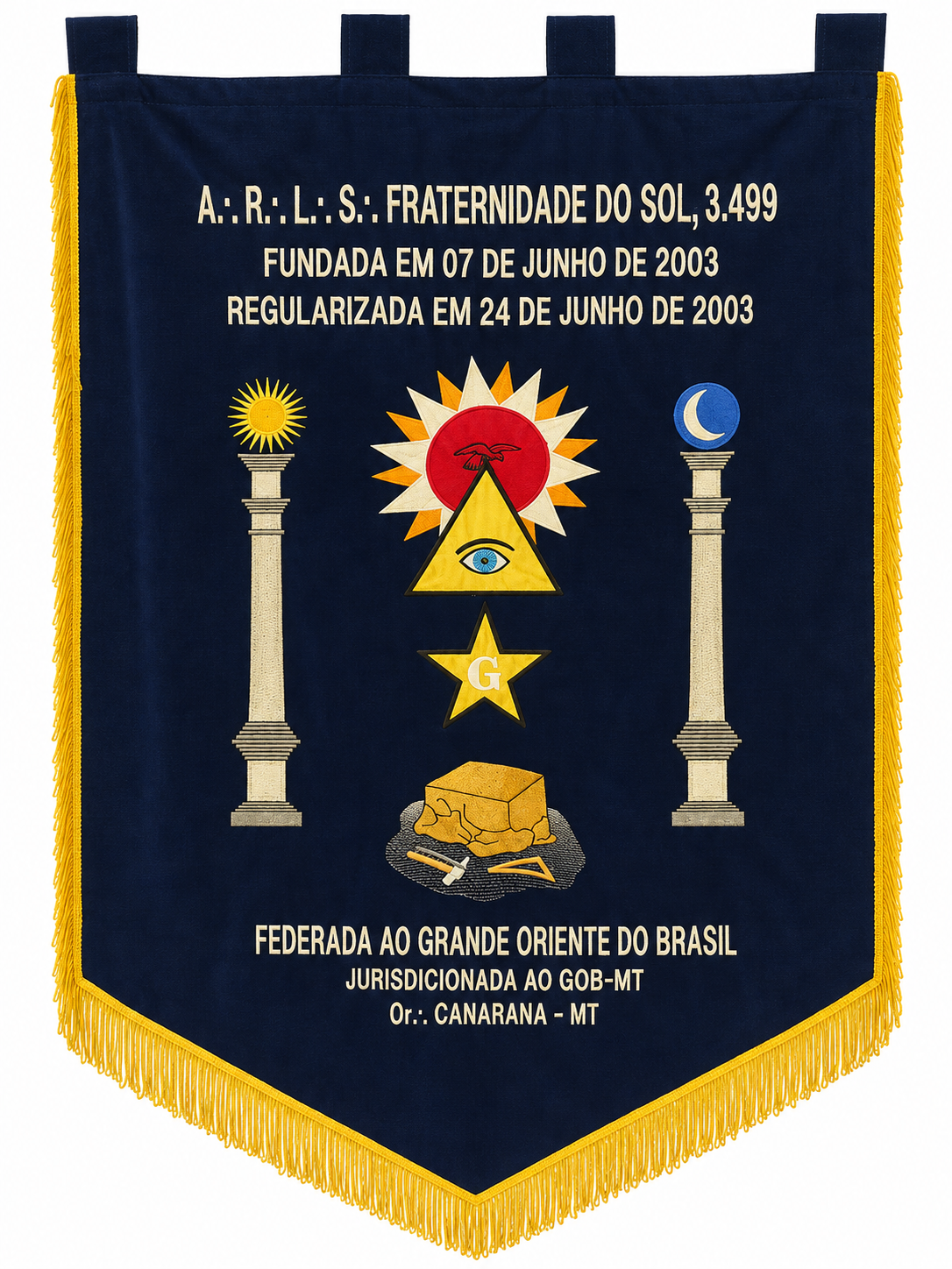 Estandarte da A.R.L.S.  Fraternidade do Sol