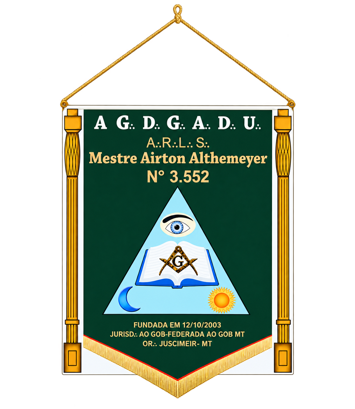 Estandarte da A.R.L.S. Mestre Airton Althemeyer